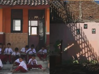 Viral Siswa SD Grobogan Makan MBG di Tengah Bangunan Sekolah yang Ambruk, namun Tak Hilang Semangat Belajar