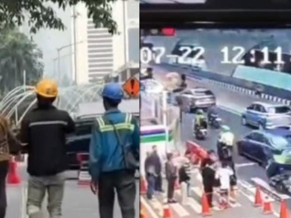 Diduga Terobos Lampu Penyeberangan, Sopir Alphard di Bundaran HI Cekcok dengan Satpam,