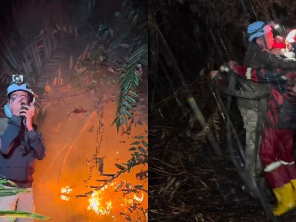 Momen Haru Relawan di Kalbar, Saksikan Hujan Turun usai Berjuang Melawan Amukan Karhutla