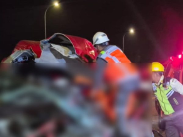 Kronologi Kecelakaan Hiace di Tol Jomo, Oleng ke Kiri, Lalu Nabrak Truk Bermuatan Gipsum